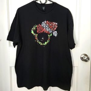 Girl Christmas Mouse, Minnie Mouse with Santa hat XL